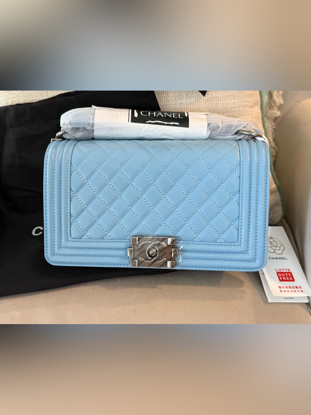 Gorgeous CC Light Blue Quilted Purse